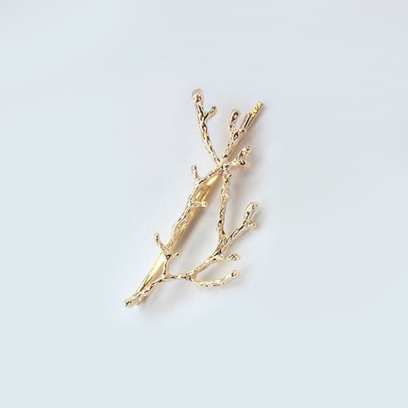 'Enchanted Tree' Golden Branch 2-piece Hair Pin - Picture 7 of 8